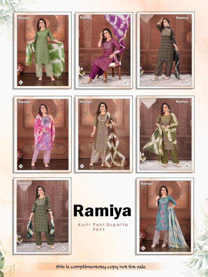 Ramiya Vol 1 By Golden Rayon Printed Readymade Suits Wholesale In Delhi
